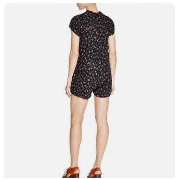 Free People NWT Debby Dot Romper in Black Combo - Picture 4 of 10